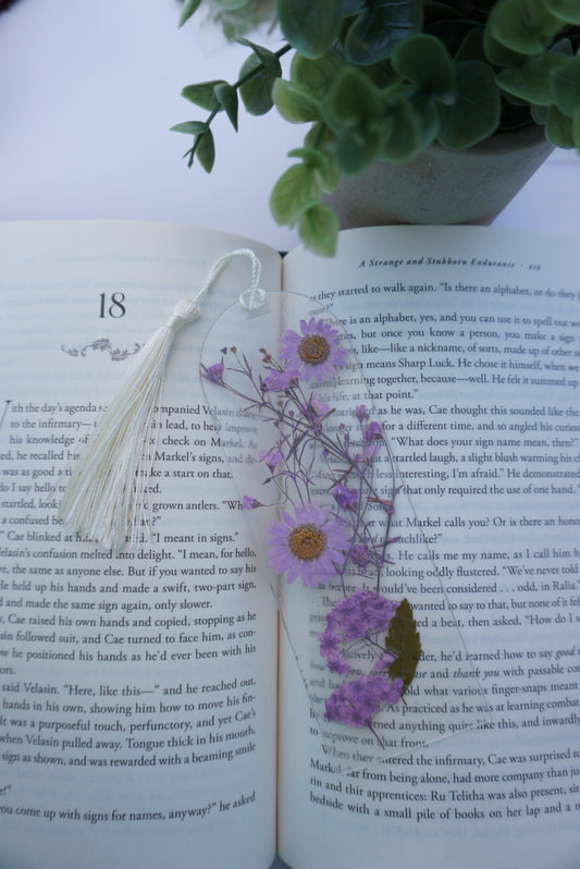 Large Pressed Flower Bookmark