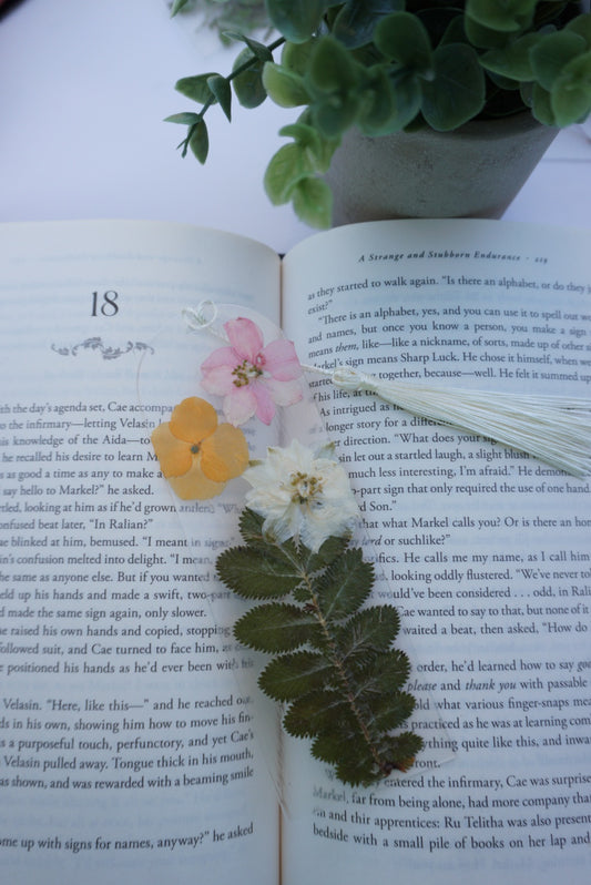 Large Pressed Flower Bookmark