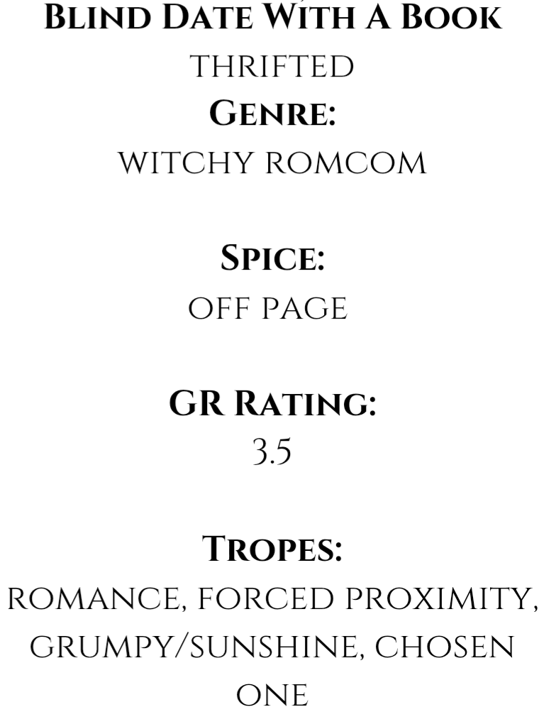 Blind Date With A Book - Witchy RomCom