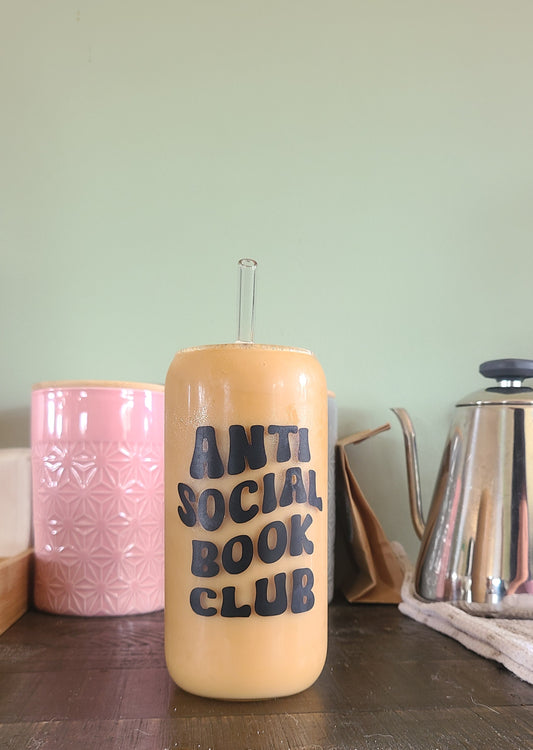 Book Club 16 oz Glass Tumbler